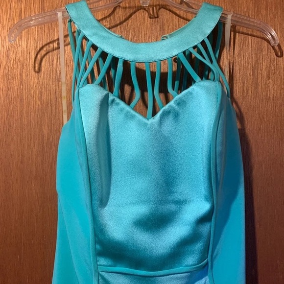 Blue/green size 6 dress long gown - Picture 1 of 3